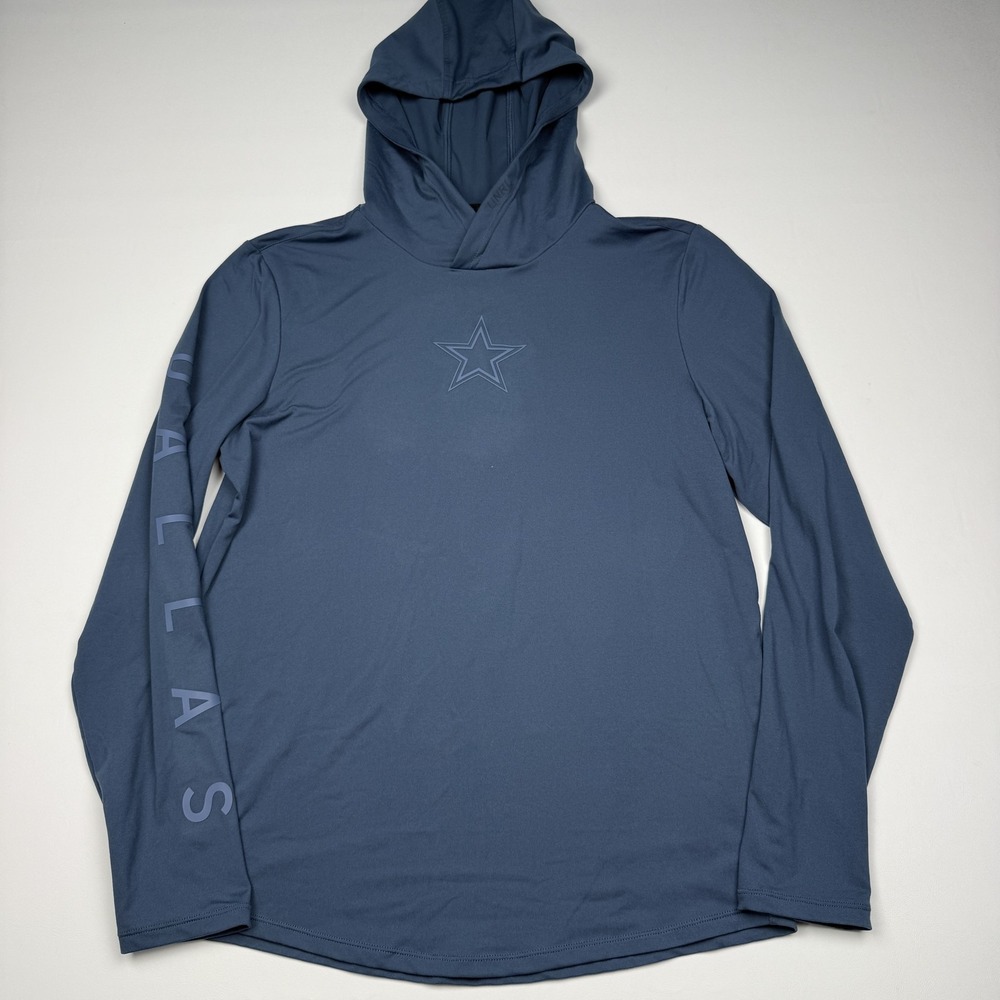 UNRL Dallas Cowboys Shirt Hoodie Mens Small Blue NFL Football Performance
